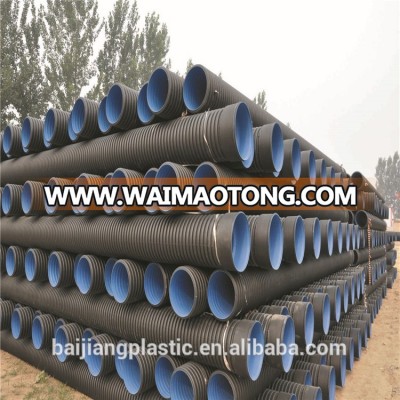 Plastic Building Material HDPE 100mm Corrugated Waste Water Pipe