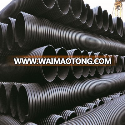 Long Life Span HDPE Metal Belt Reinforced Spirally Corrugated Pipe